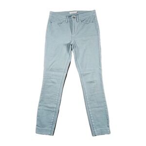 Peter Millar Karlie Womens 2 Teal Stretch Twill 5-Pocket Sateen Pants Slim 28x26